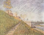 Banks of the Seine wtih the Pont de Clichy (nn04) Vincent Van Gogh